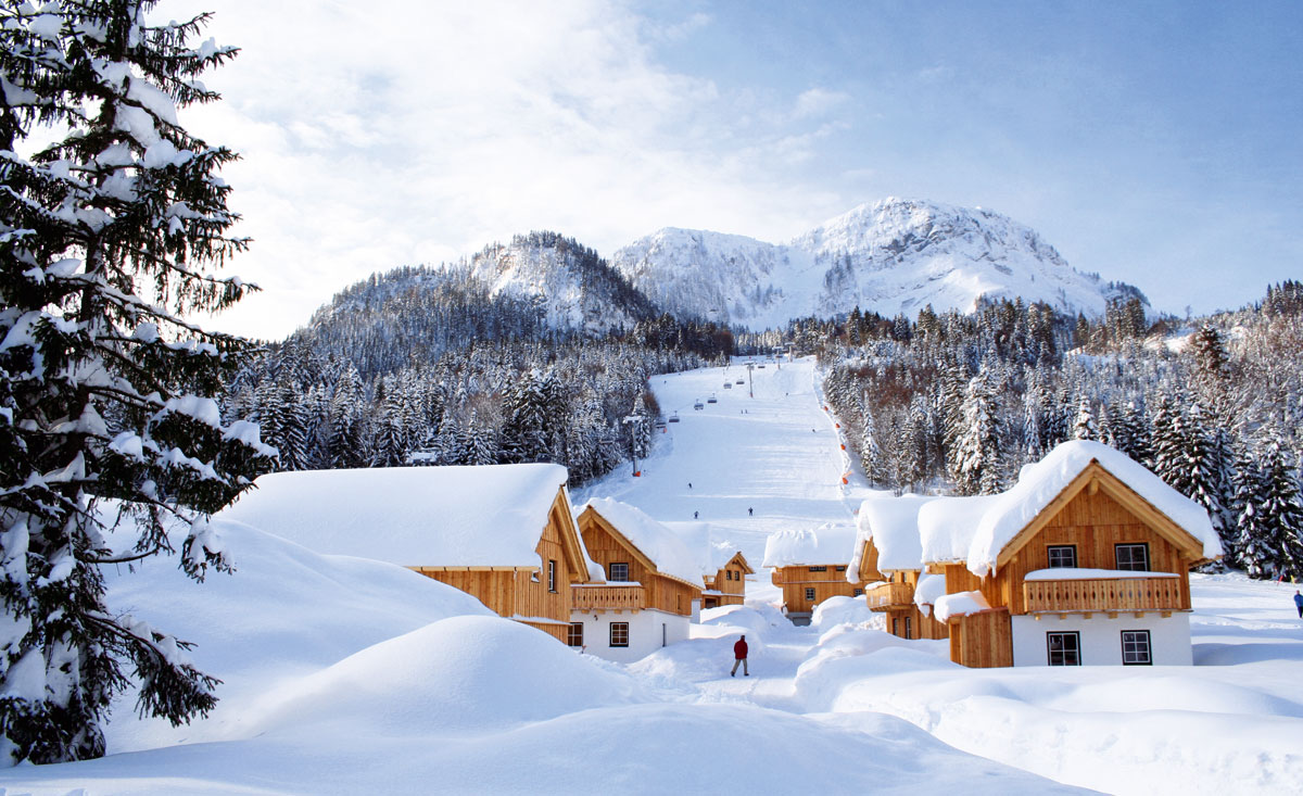 Skiurlaub im Chalet an der Skipiste - Hagan Lodge Chalets Altaussee